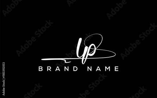 LP letter beauty handwriting vector logo.