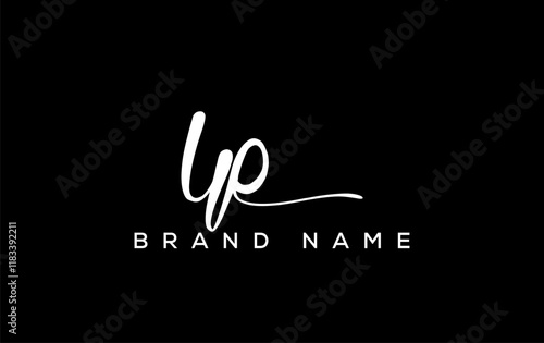 LP letter beauty handwriting vector logo.