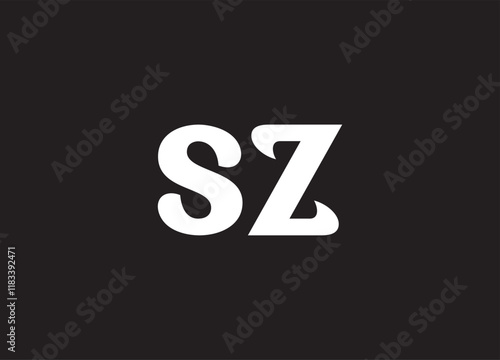 SZ letter logo and initial logo design