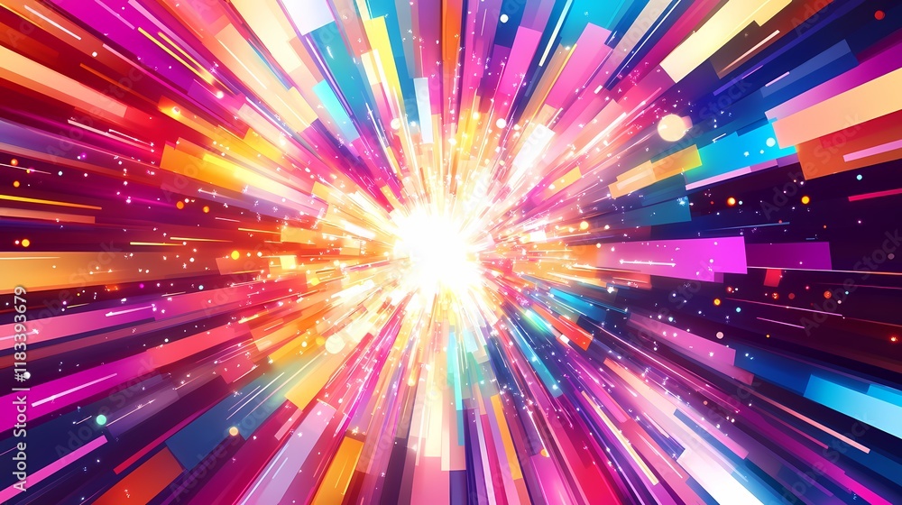 Vibrant Abstract Burst of Colorful Rays and Light in a Dynamic Background with Energetic Movement and a Sense of Explosion for Creative Spaces Vibrant Abstract Burst of Colorful Rays and Light in a Dynamic Background with Energetic Movement and a Sense of Explosion for Creative Spaces