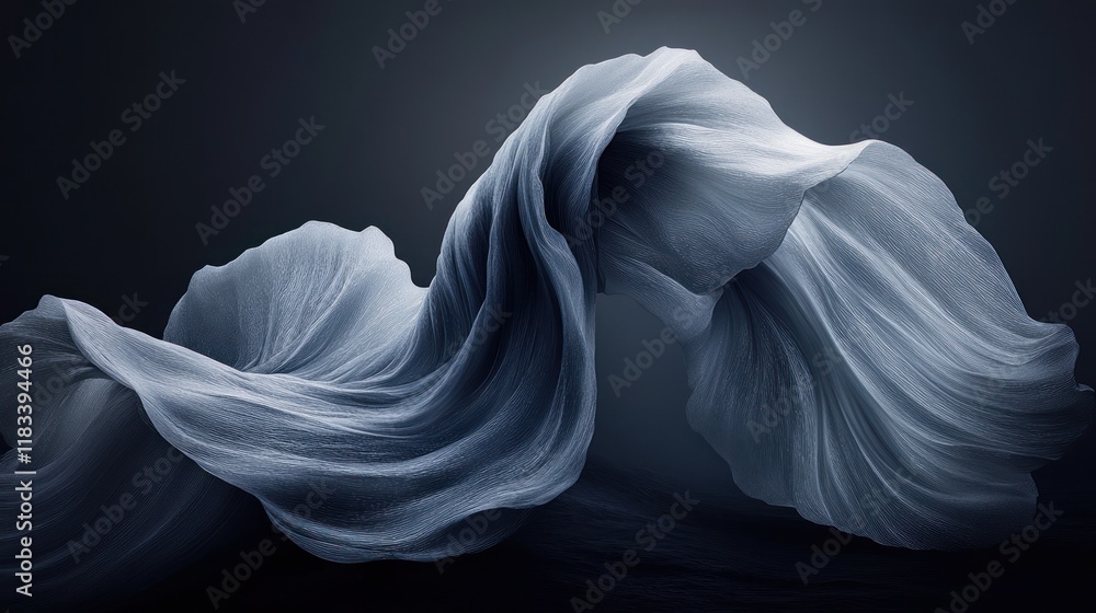 Abstract swirling blue fabric. Abstract swirling blue fabric.