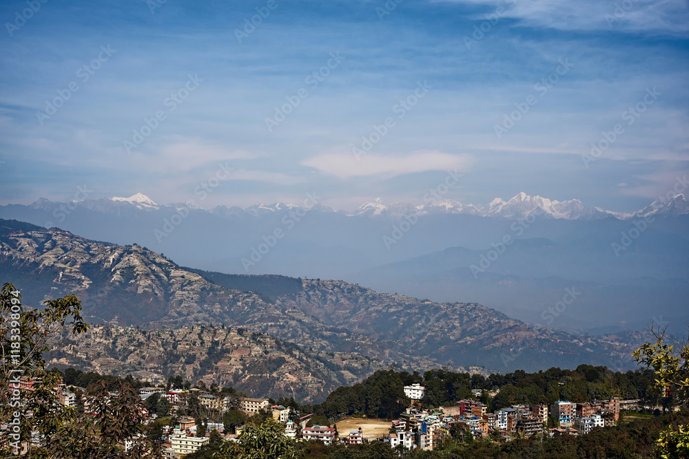 Panoramic view of the roofs of the world