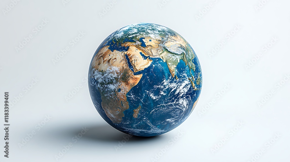Fototapeta premium World map space globe earth view high resolution hd image