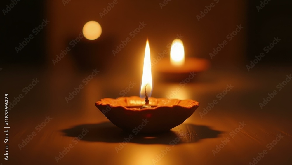 Gentle hum of harmonious verses softly spoken as part of family prayer Smiling Middle Eastern family lighting candles for Diwali Gentle hum of harmonious verses softly spoken as part of family prayer Smiling Middle Eastern family lighting candles for Diwali