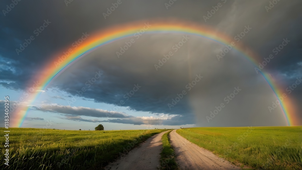 rainbow over the clouds rainbow over the clouds