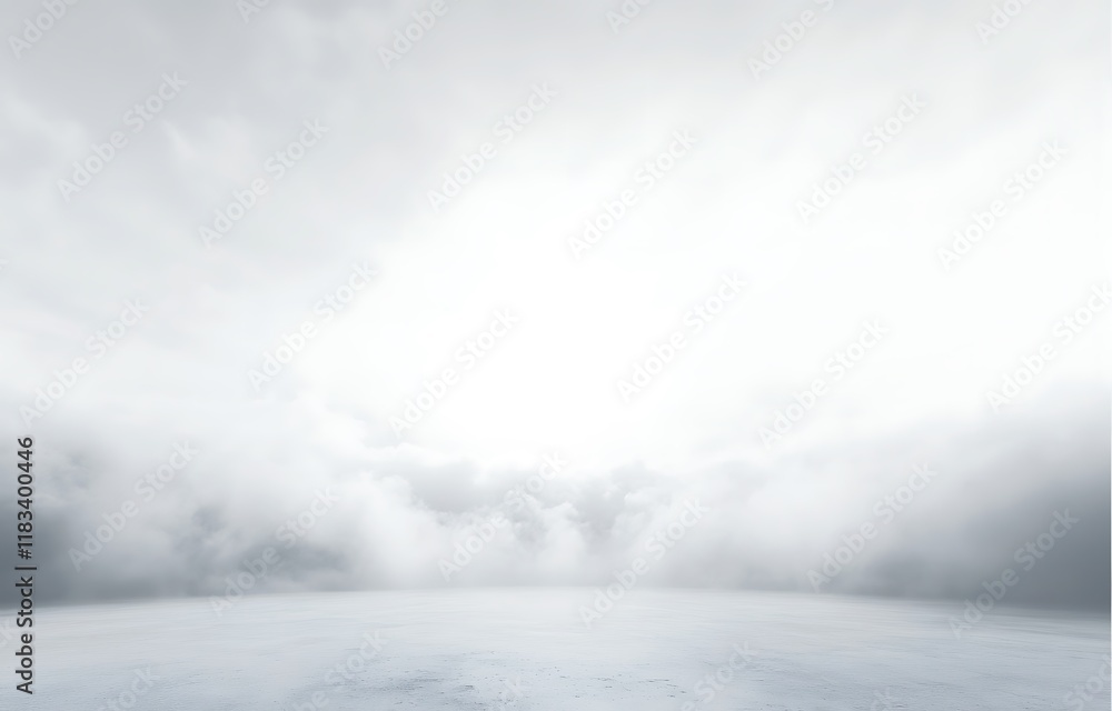 Abstract White background, gray fog in the foreground Abstract White background, gray fog in the foreground