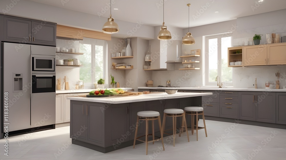 Fototapeta premium modern kitchen interior