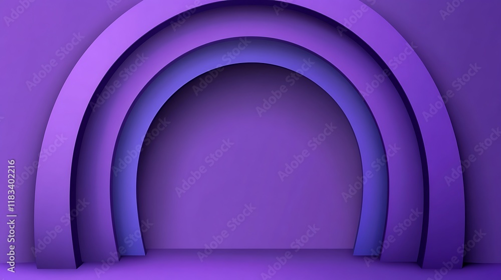 Fototapeta premium Abstract Purple Archway Background Design