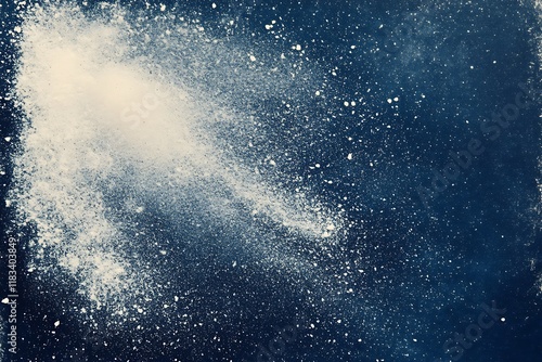 Wallpaper Mural White snow particles falling on a dark blue background Torontodigital.ca