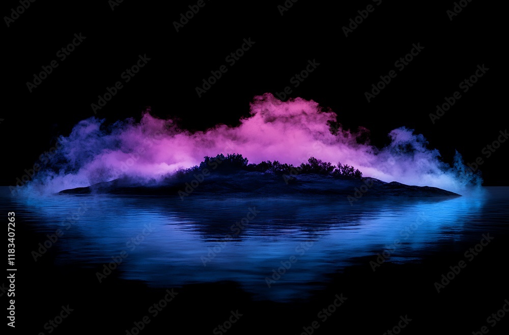 Fototapeta premium A dark blue and purple watercolor wash abstract background