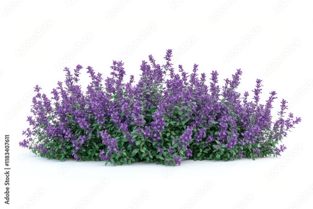 Naklejka premium Real purple flower bushes flowers lavender blossoms.