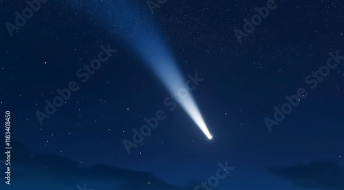 Wallpaper Mural A white beam of light shines down on the dark blue sky abstract background Torontodigital.ca