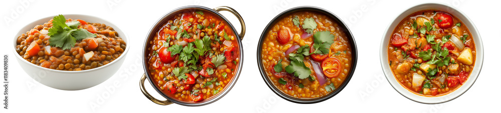 Cozy curry spices homemade authentic collection 3D. A vibrant edited image of a comforting lentil curry with tomatoes and onions. Cozy curry spices homemade authentic collection 3D. A vibrant edited image of a comforting lentil curry with tomatoes and onions.