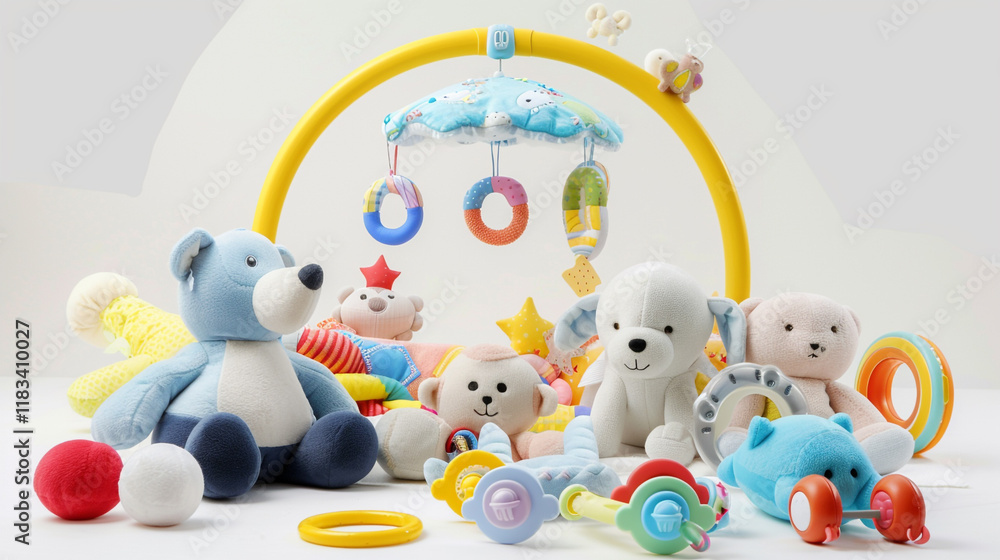 Obraz premium Set of interactive baby toys