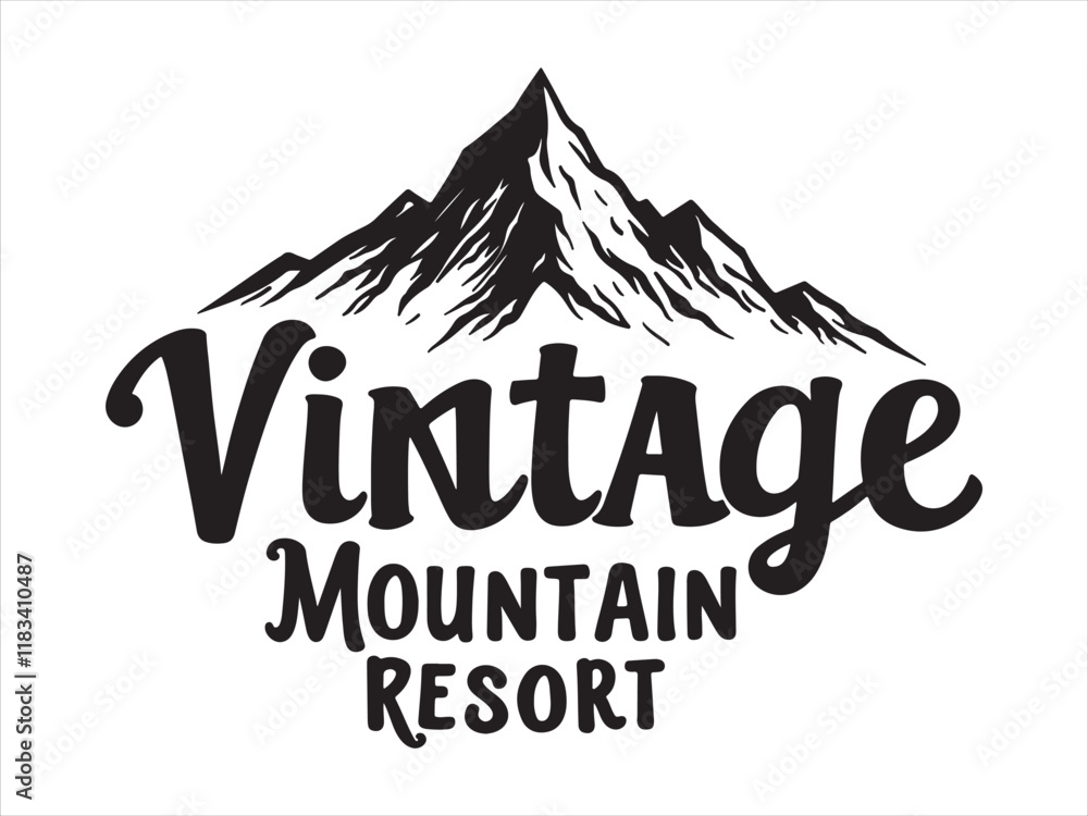 Black mountend vector design Black mountend vector design