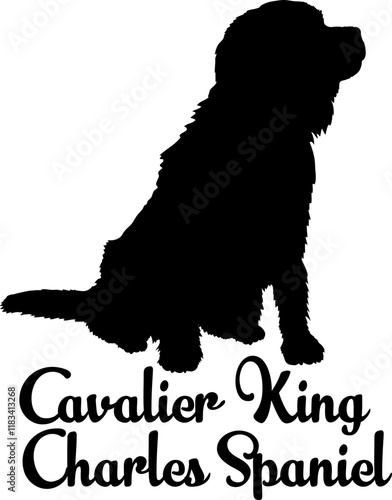 Cavalier King Charles Spaniel dog silhouette, dog, dog breeds, logo, vector, love me love my dog, silhouette, i love my dog, animal, illustration, icon, sign, design, black, symbol, pet, love
