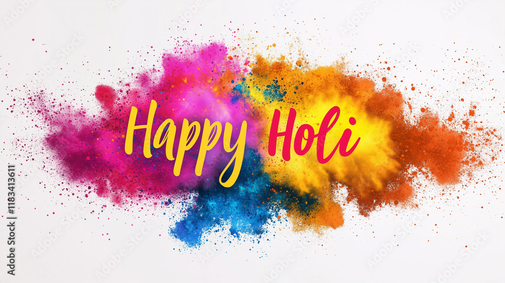 Colorful powder background with the text Colorful powder background with the text