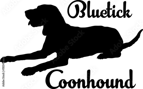 Bluetick Coonhound dog silhouette, dog, dog breeds, logo, vector, love me love my dog, silhouette, i love my dog, animal, illustration, icon, sign, design, black, symbol, pet, love

