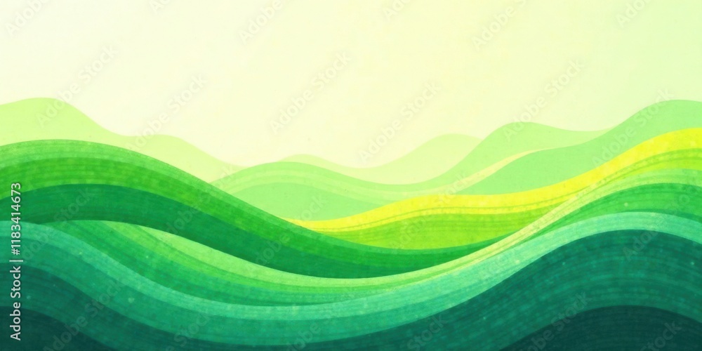 Serene Green Hillscape An Abstract Nature Background Illustration Serene Green Hillscape An Abstract Nature Background Illustration