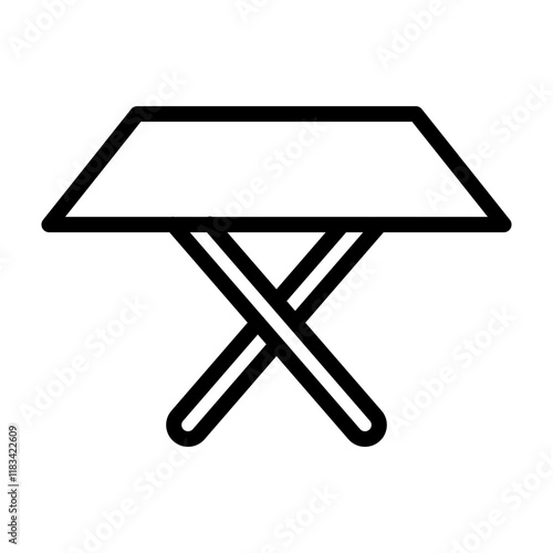 Drying Rack Vector Line Icon Design