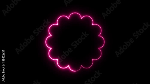 pink abstract Neon Shape Motion