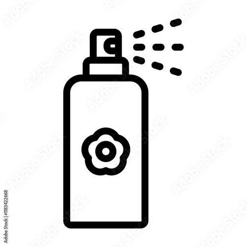 Room Freshener Spray Vector Line Icon Design