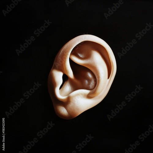 The Ear: A Study in Light and Shadow photo