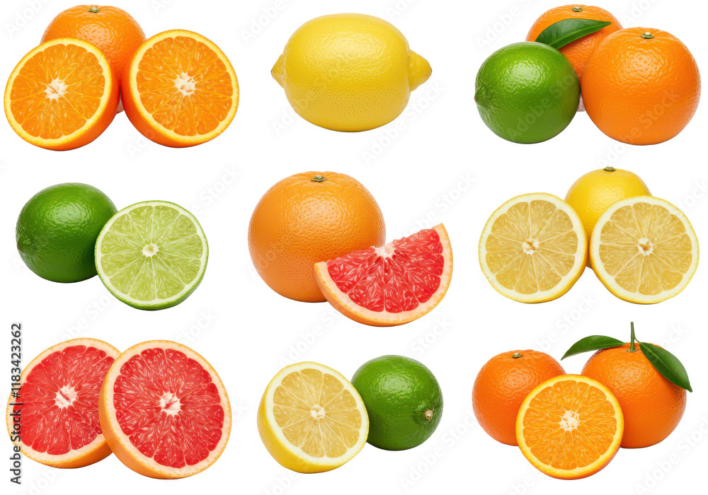 Fresh citrus fruits isolated on white isolated on white background, no depth of field, sharp. Fresh citrus fruits isolated on white isolated on white background, no depth of field, sharp.