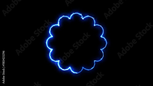 Elctric blue neon shape motion