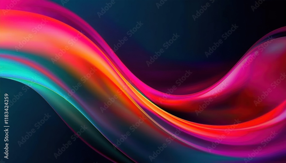 Vibrant Modern Flow Poster with Colorful Liquid Wave Shapes Vibrant Modern Flow Poster with Colorful Liquid Wave Shapes
