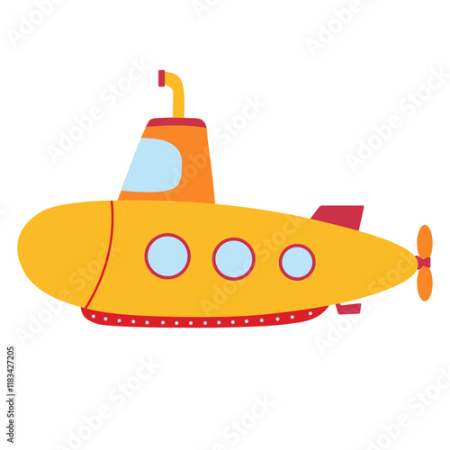 yellow submarine cartoon illustration