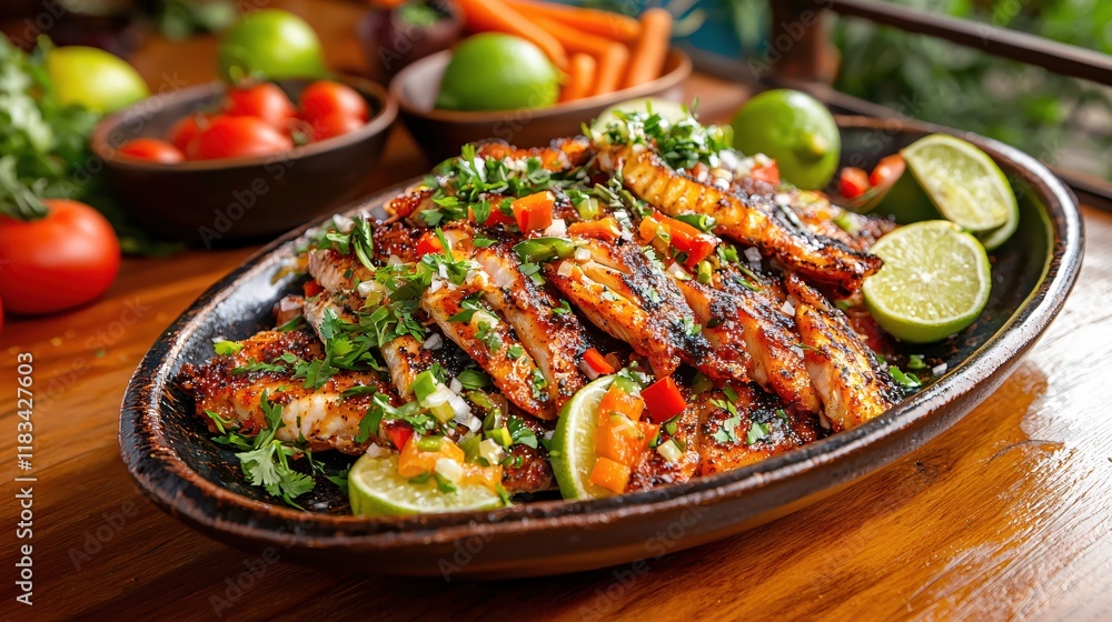Grilled Fish with Zesty Citrus Salsa and Fresh Herbs Delicious Food Grilled Fish with Zesty Citrus Salsa and Fresh Herbs Delicious Food