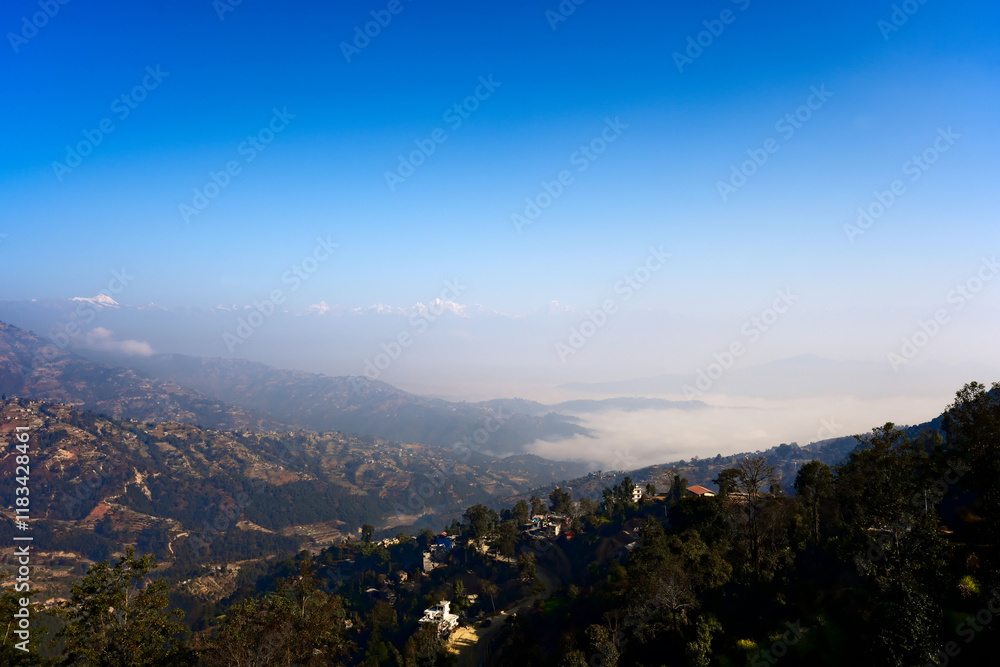 Panoramic view of the roofs of the world