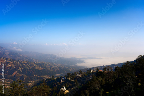 Panoramic view of the roofs of the world photo