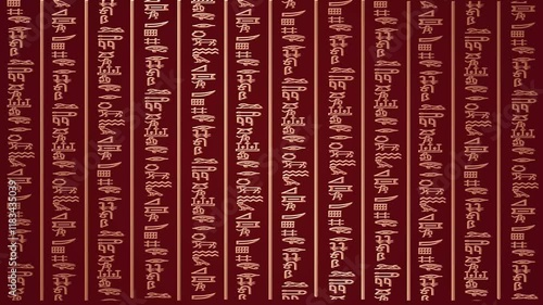 Ancient Egyptian inspired visuals motion graphics featuring hieroglyphs and mystical symbols