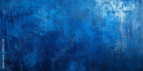 Blue paint in a grunge metallic texture creates a striking and engaging background wall, perfect for featuring unique design elements and adding visual interest with its rich, textured appeal. photo