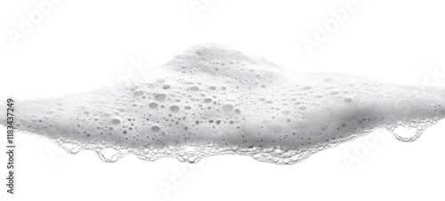 Soap foam or shampoo Soap foam texture or shampoo surface with bubble isolated with clipping path on background.