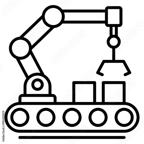 robotic single icon