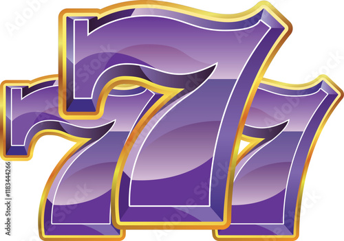 Slot machine. 777 Big win concept. Casino jackpot. Vector illustration