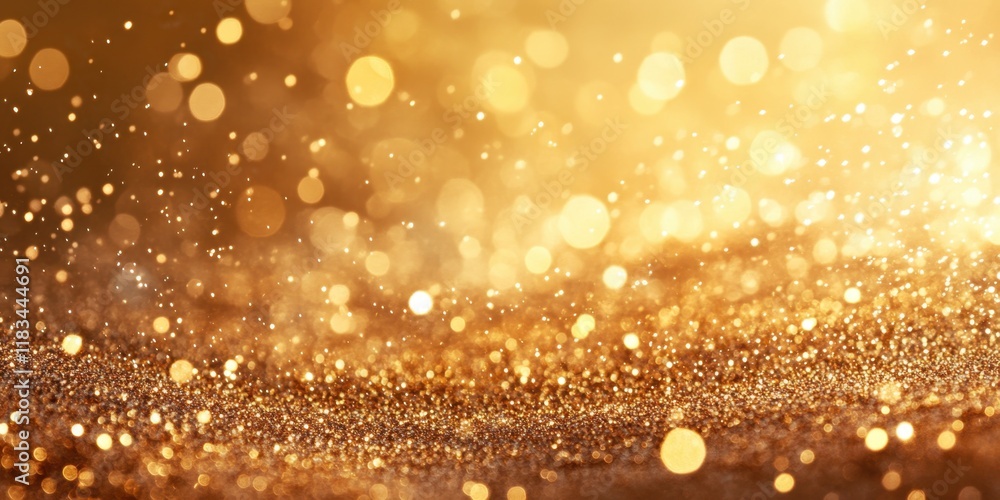 Golden Bokeh A Captivating Display Sparkling Dust Light Golden Bokeh A Captivating Display Sparkling Dust Light