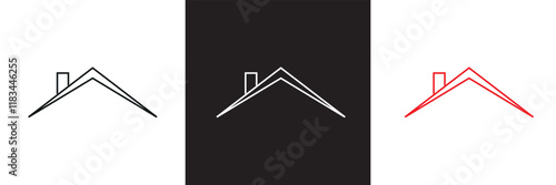 House or home roof icon. house top vector .  isolated on white and black background. vector illustration. EPS 10