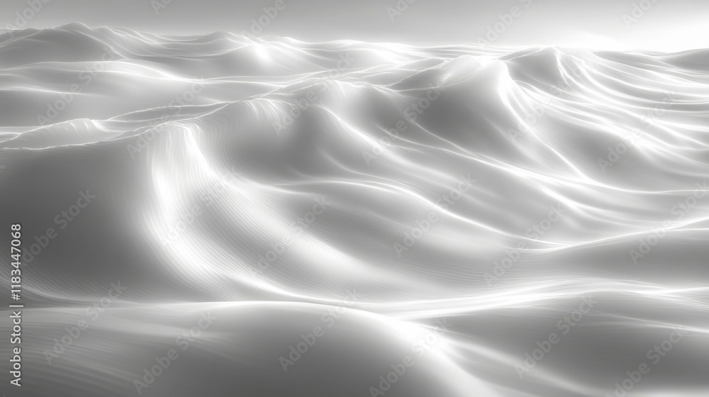 Naklejka premium Artistic rendering of a clean, smooth white paper background, ideal for minimalist designs, with subtle shadows and soft creases adding a natural touch to any creative project.