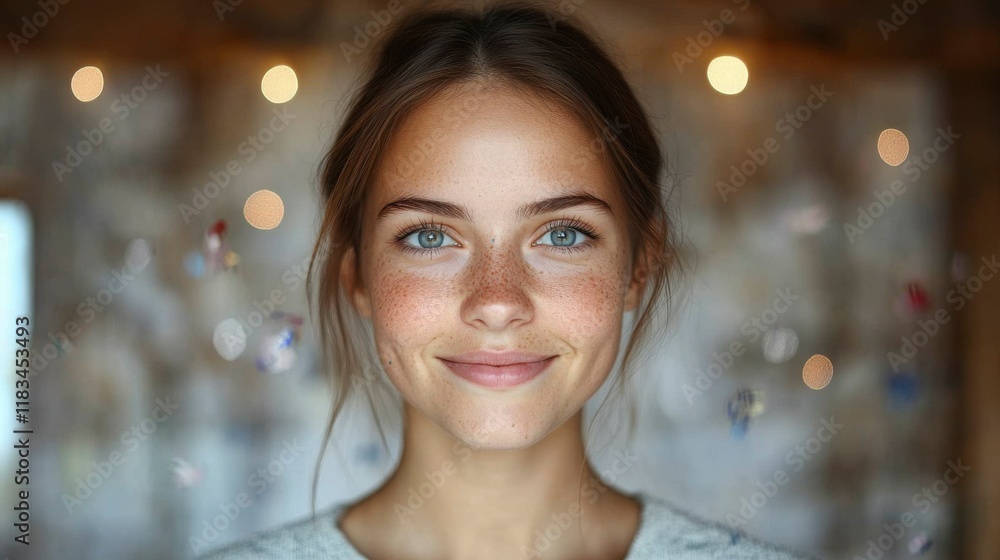 Young woman with a beaming smile, celebrating a personal achievement, surrounded by confetti and joy, symbolizing success, pride, and happiness. Young woman with a beaming smile, celebrating a personal achievement, surrounded by confetti and joy, symbolizing success, pride, and happiness.