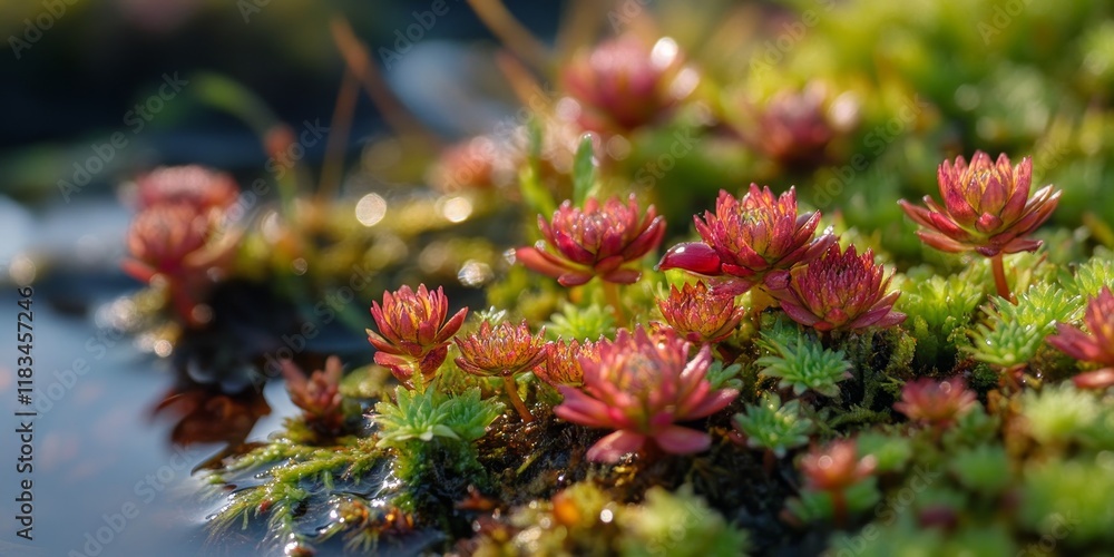 Close up view of Bagulnik marsh Ledum palustre , showcasing the intricate details and textures of this unique plant, emphasizing its natural beauty and distinctive characteristics. Close up view of Bagulnik marsh Ledum palustre , showcasing the intricate details and textures of this unique plant, emphasizing its natural beauty and distinctive characteristics.