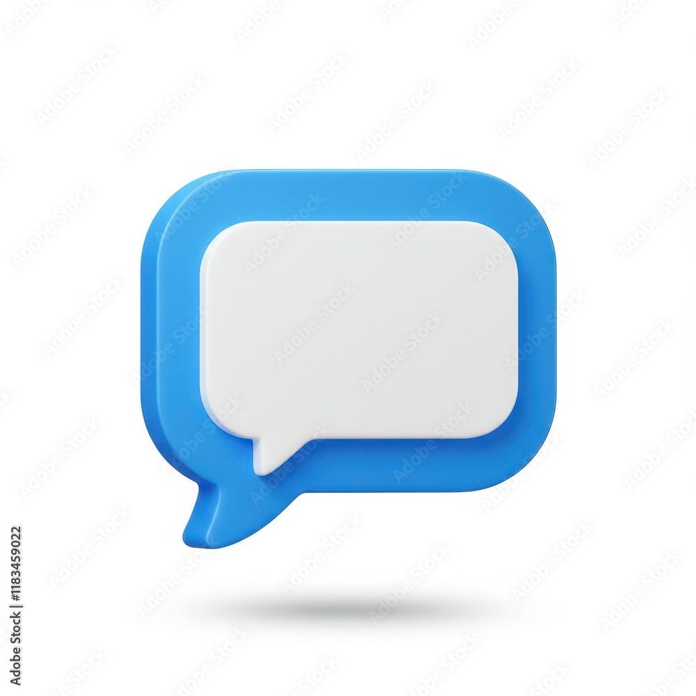 3D chat bubble icon with isolated on white background 3D chat bubble icon with isolated on white background