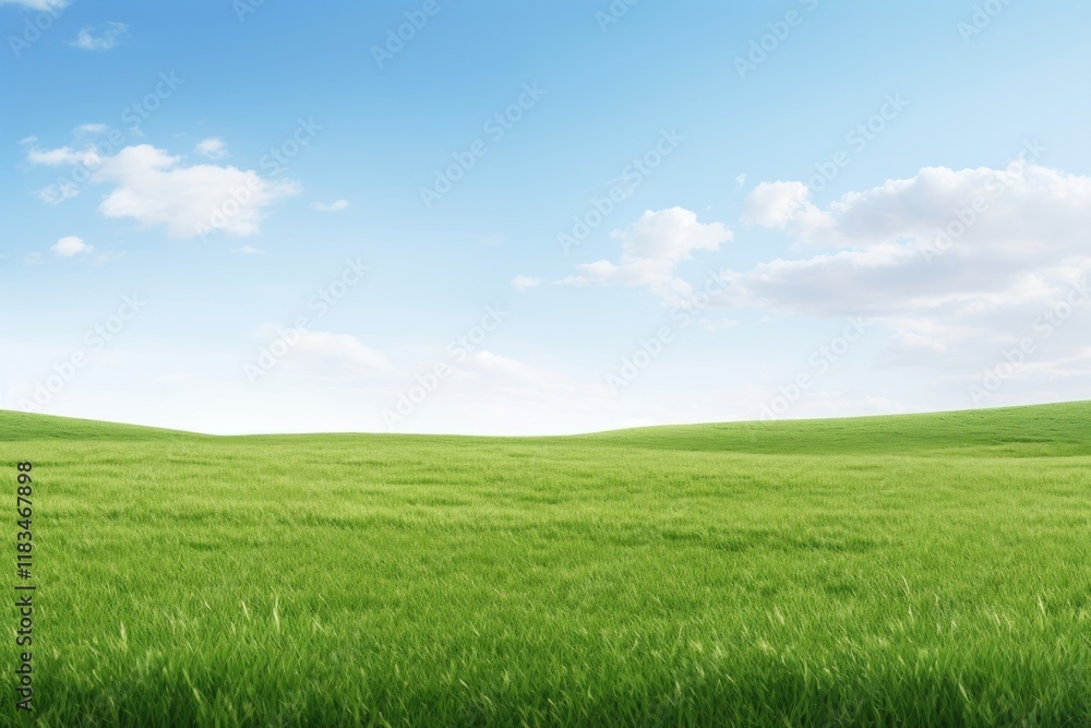 Vast green field under sky Vast green field under sky