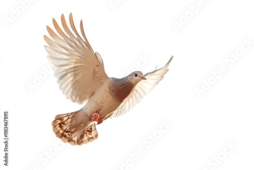 Graceful dove in flight skyward photo