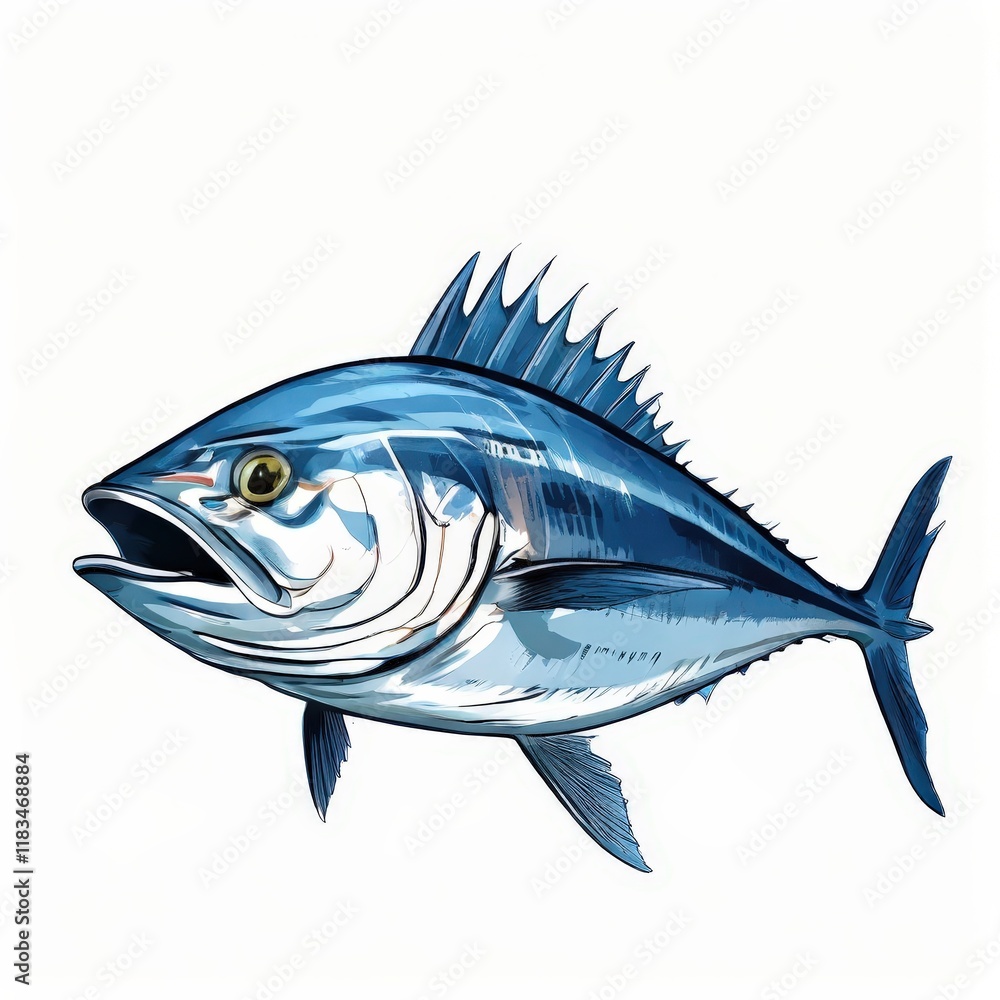 the AI Image Generator, Illustration of a Tuna Fish the AI Image Generator, Illustration of a Tuna Fish