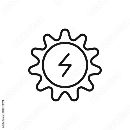 Alternative energy icon Isolated flat vector in outline