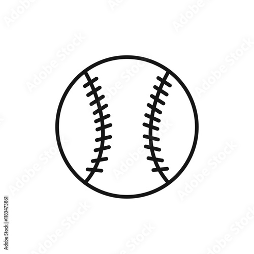 Baseball icon Isolated flat vector in outline